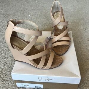 Brand new Nude wedges by Jessica Simpson.